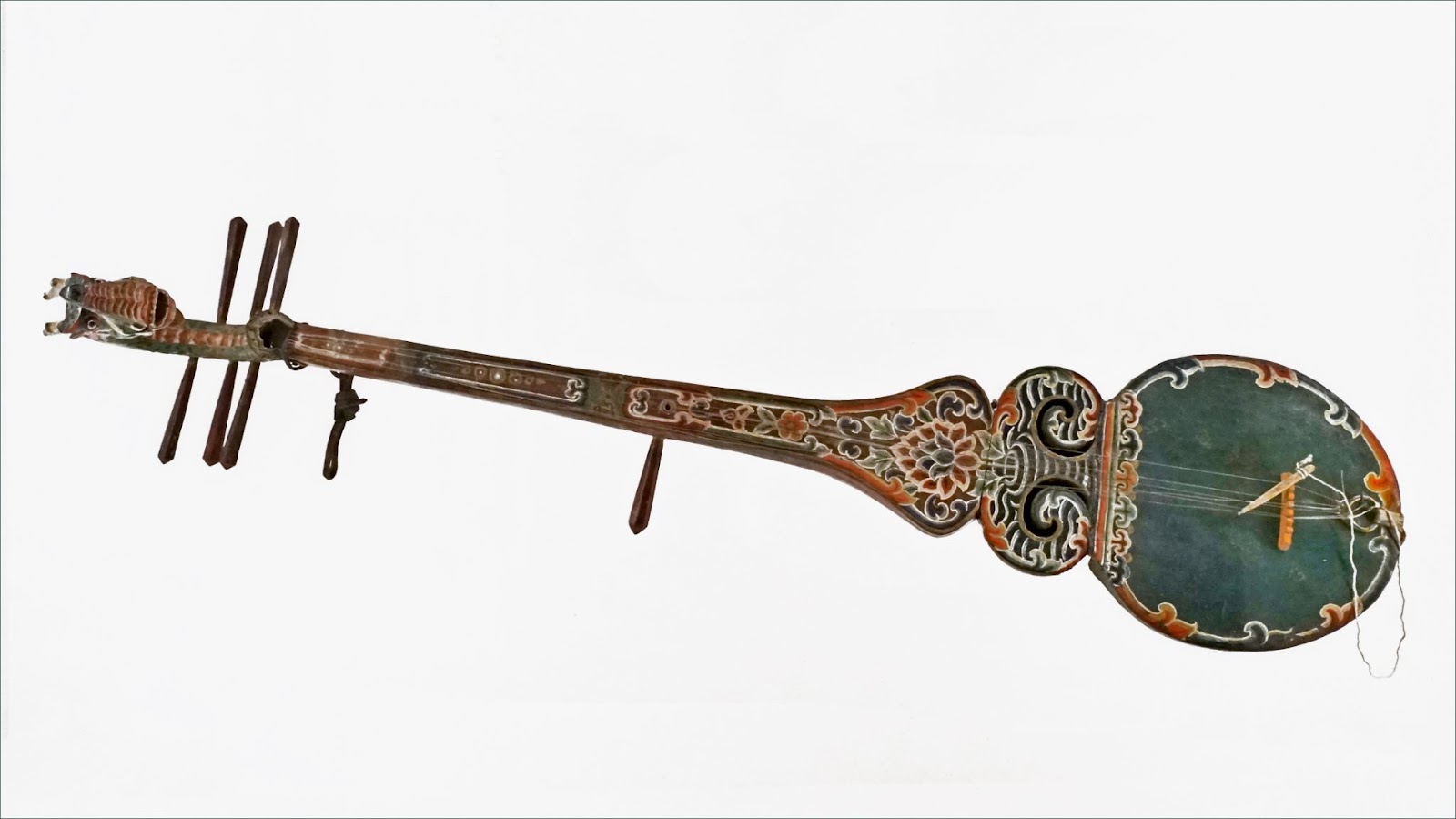 Dranyen or lute, a traditional Bhutanese instrument 
