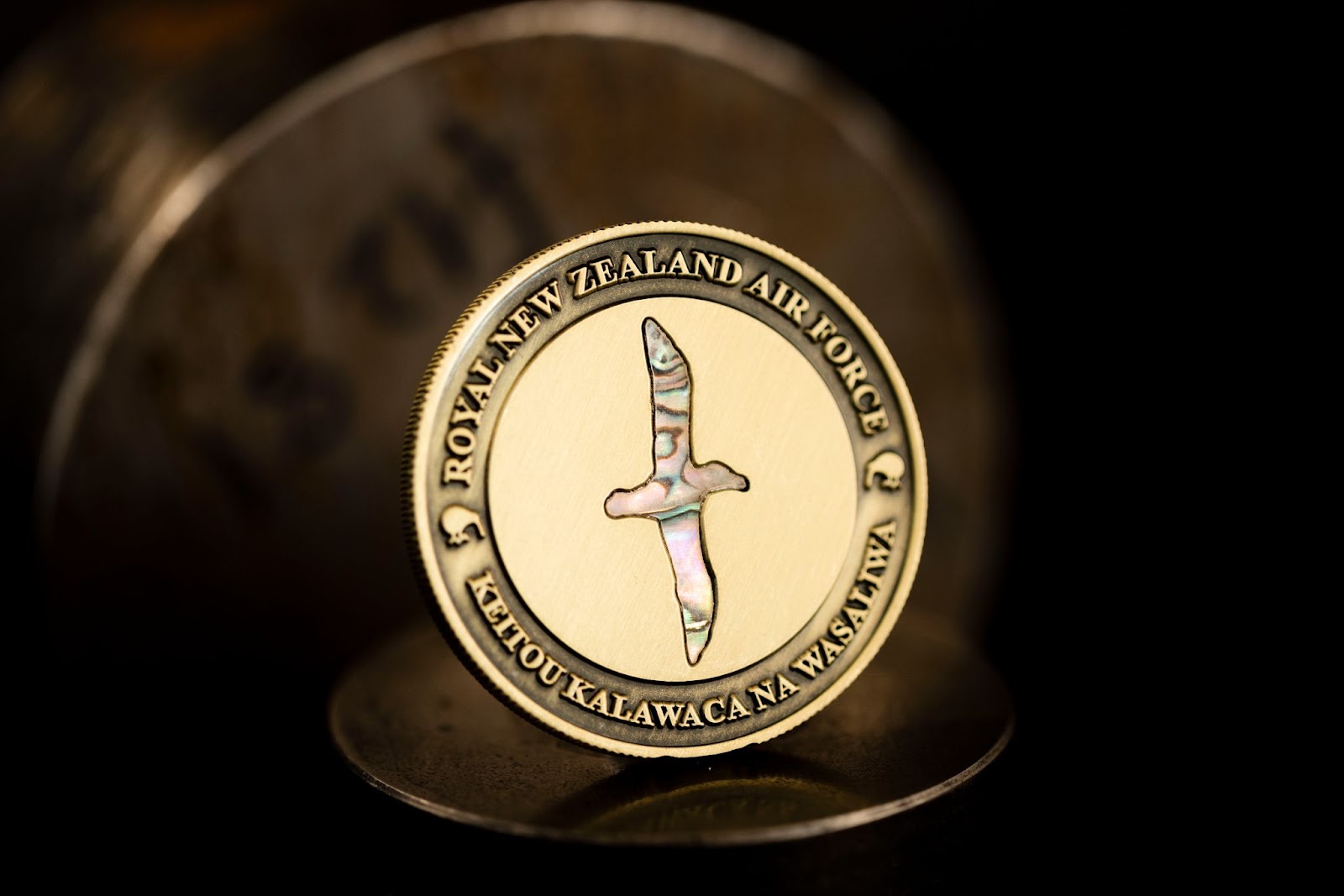 Custom challenge coin for Royal New Zealand Air Force