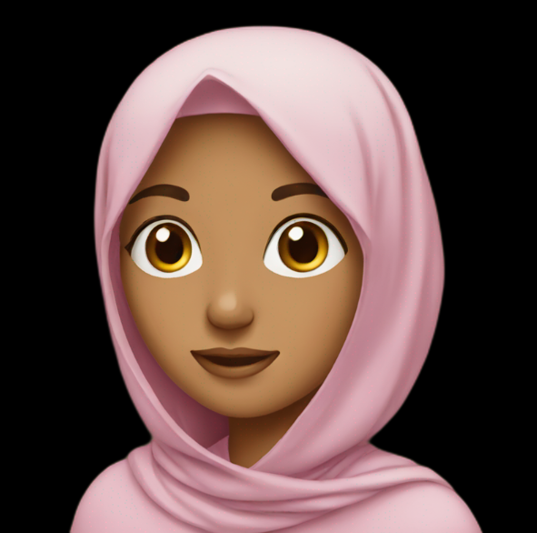 Profile Islamic Girls DP wearing a pink  hijab