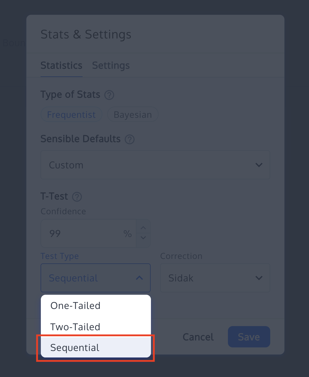 Sequential testing feature within the Convert platform