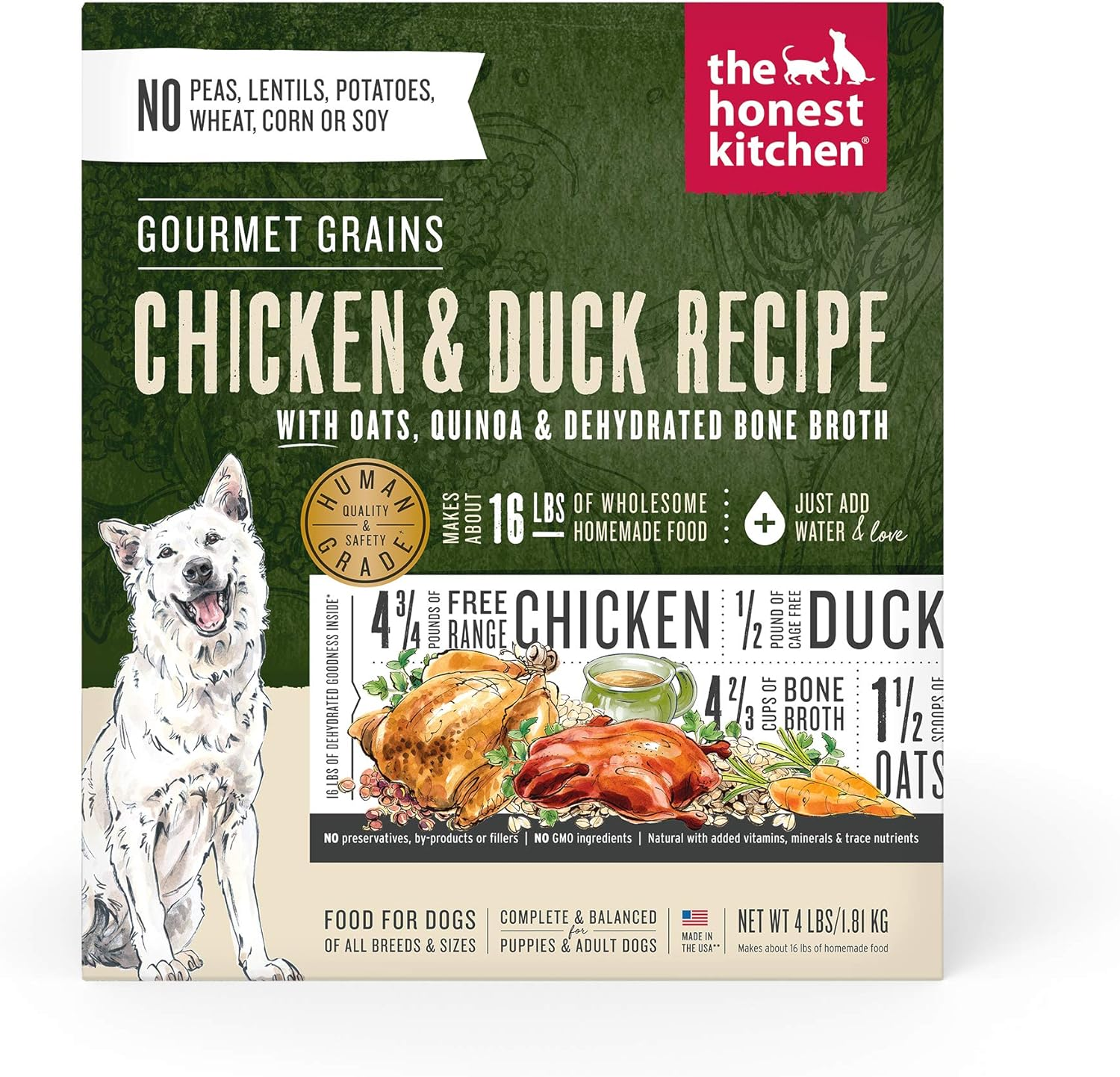 The Honest Kitchen Dehydrated Gourmet Grains Chicken & Duck