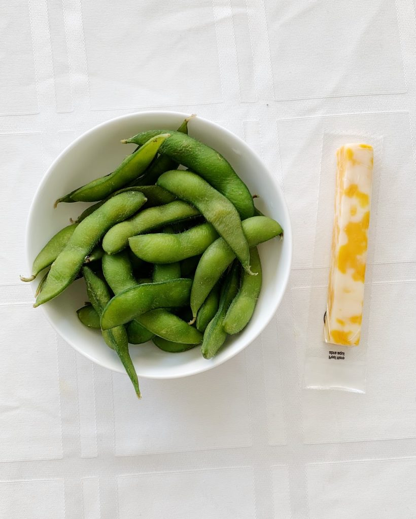 In-Shell Edamame, and String Cheese