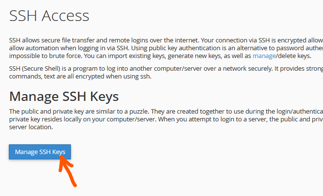 manage your SSH keys