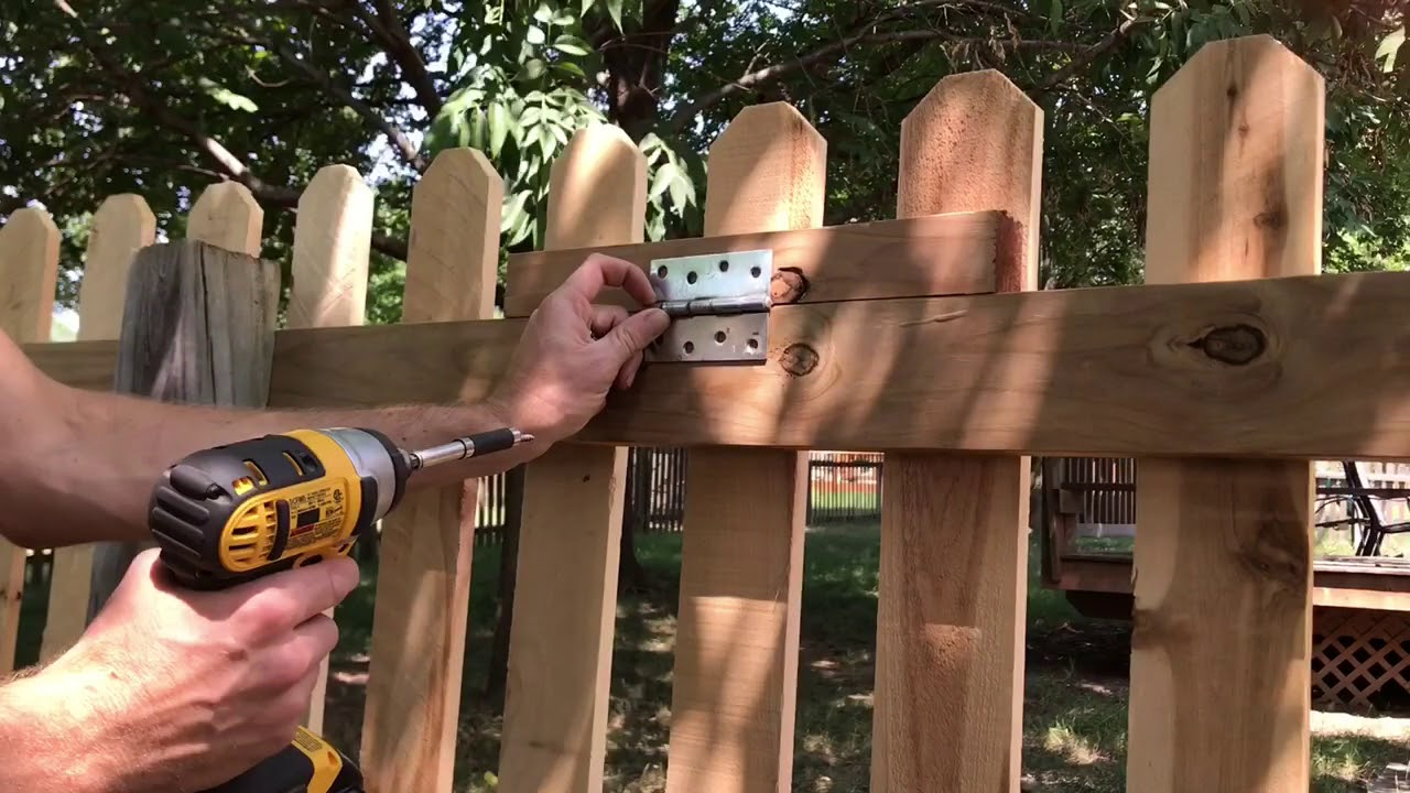 how to build a double fence gate
