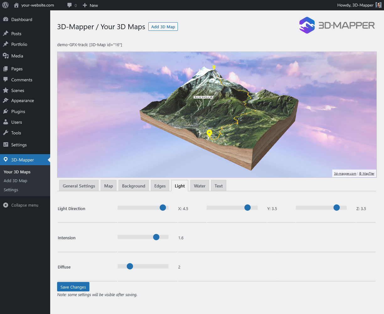 افزونه 3D Mapper