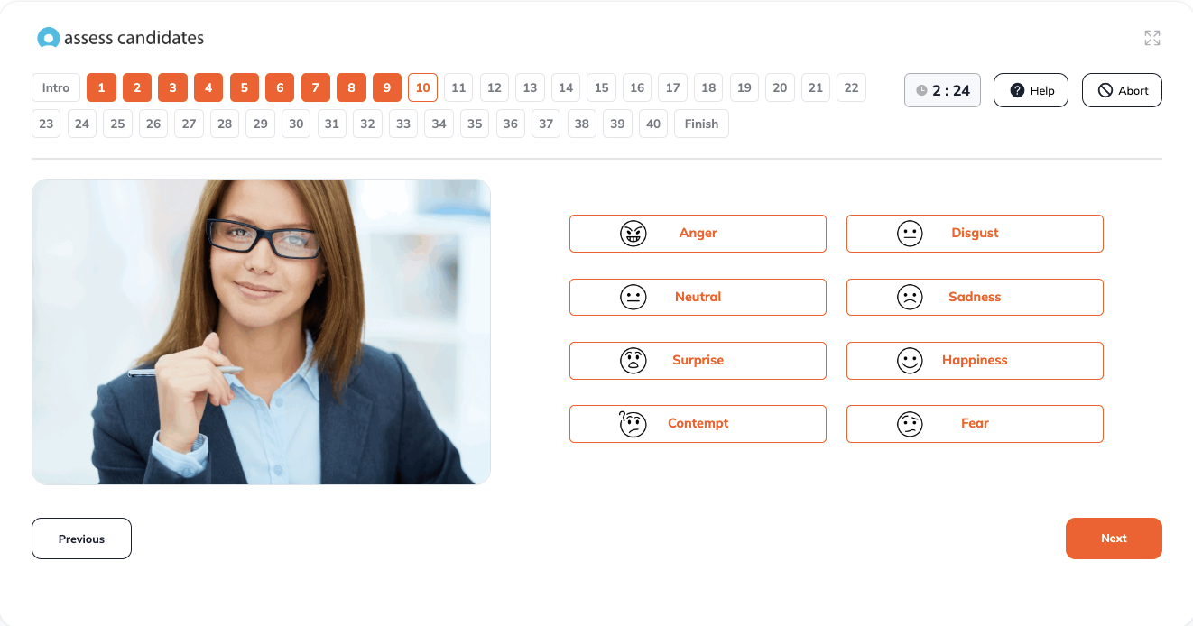 assess candidates emotional intelligence game example