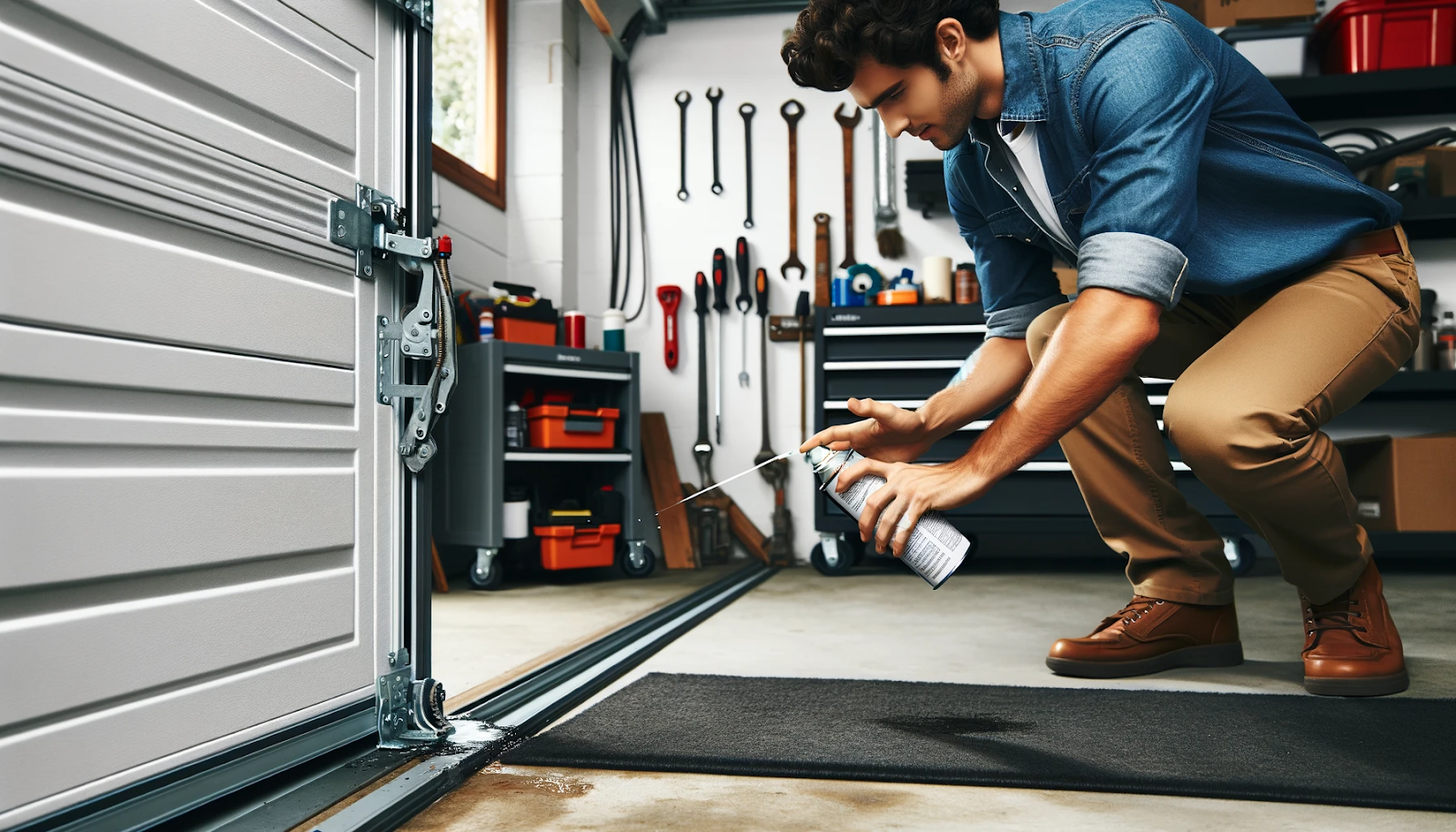 how to oil garage door