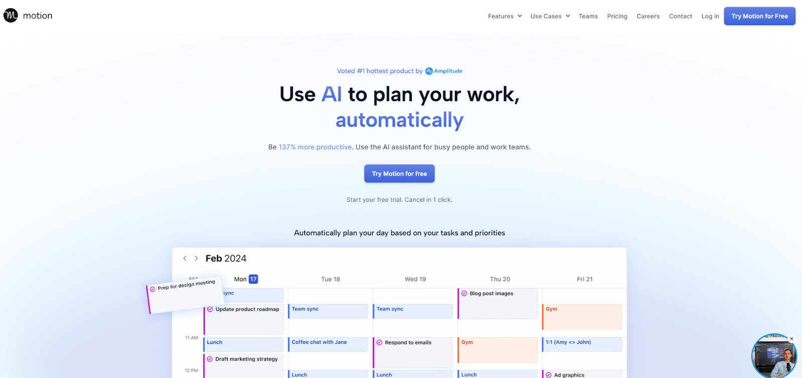 Motion: Use AI to plan your work, automatically