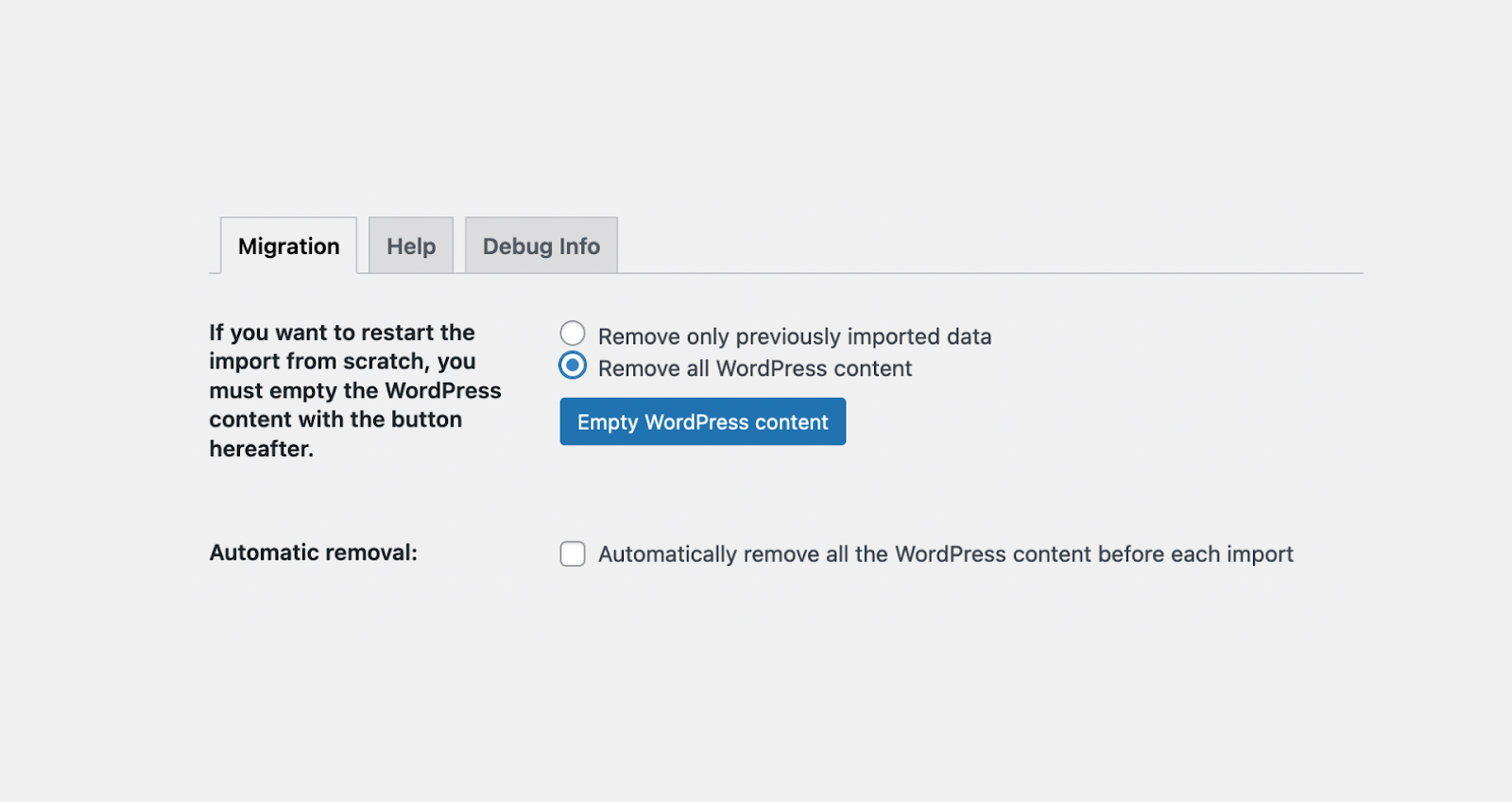 In Drupal to WordPress migration - migration step