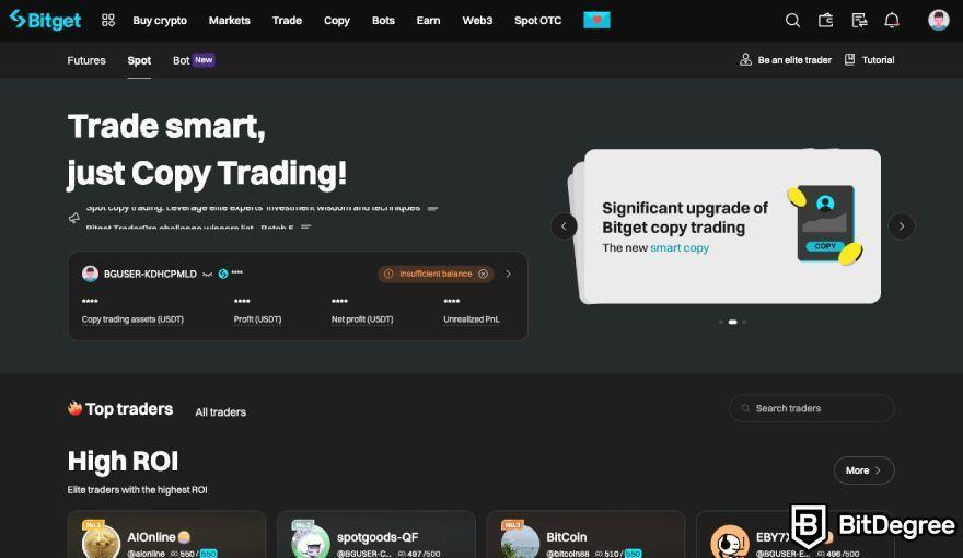 Bitget review: copy trading.