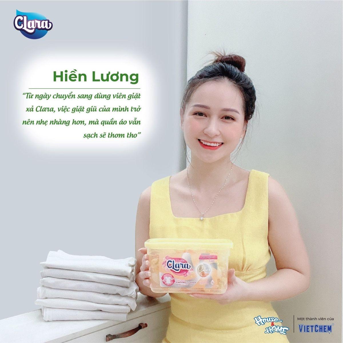 Trải nghiệm bất ngờ của viên giặt xả Clara ‘giặt giũ thảnh thơi – áo quần thơm mới’