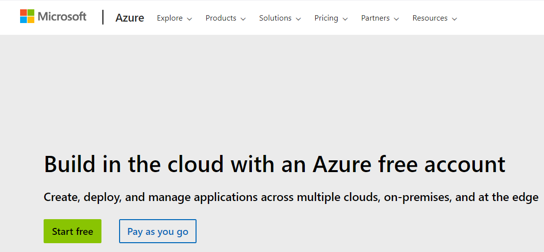 create a free Azure Account