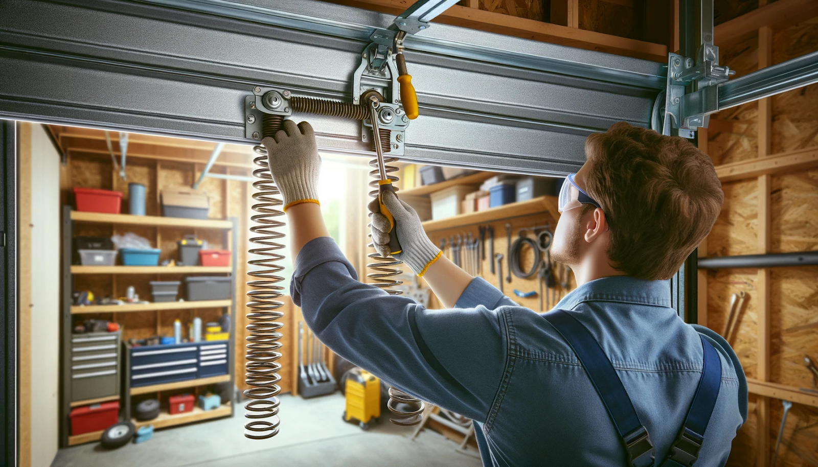 how to tighten garage door springs