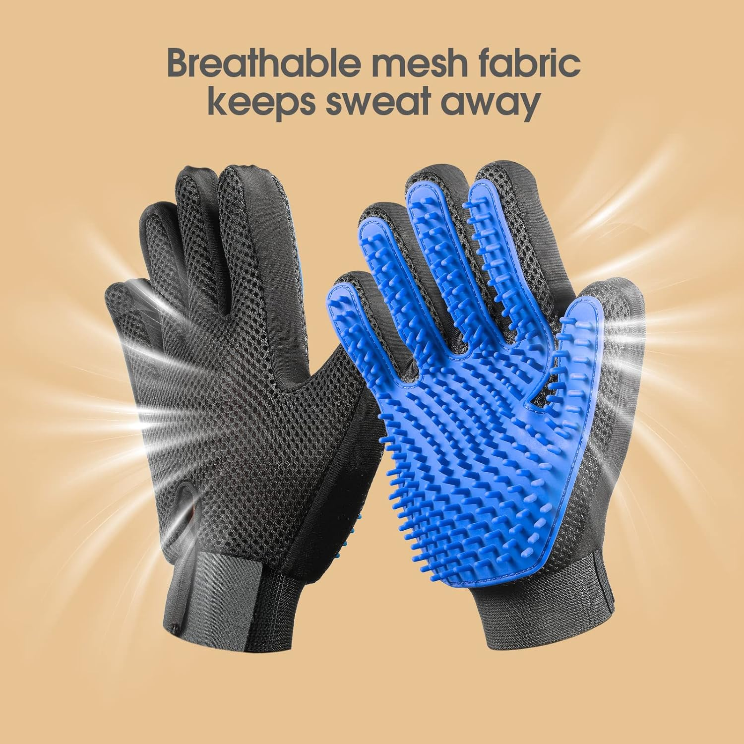 Gentle Pet Grooming Glove Brush