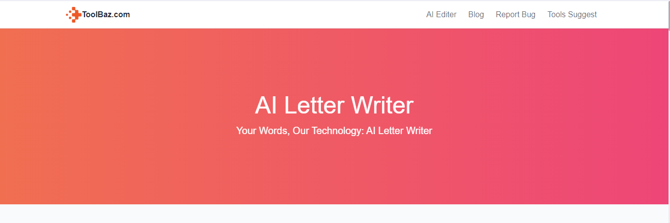 ToolBaz AI Letter Writer