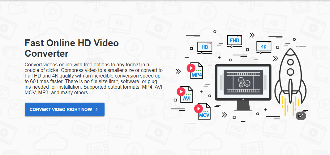 HDconvert: Convert to 1080p or 4k Quality, No File Size Limit