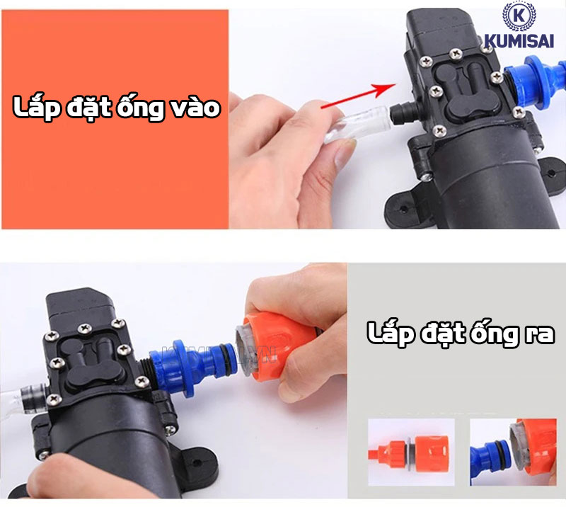 Lưu ý khi lắp đặt đường ống dẫn nước cho máy rửa xe mini 12V