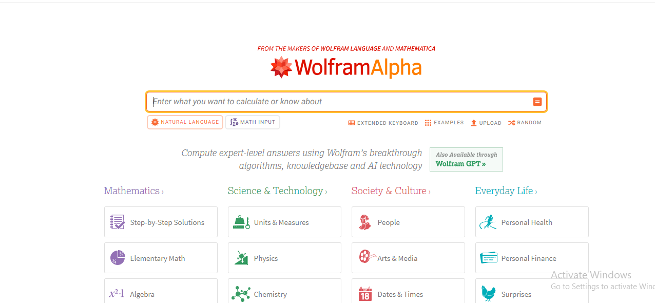 Wolfram Alpha