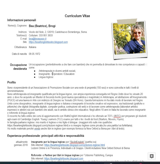 Bea's cv