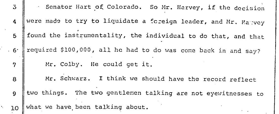 r/UFOs - CIA Director William Colby's testimony to the Church Committee
