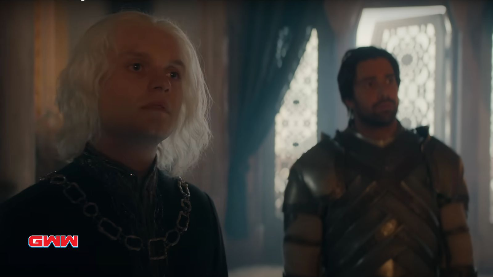 Aegon Targaryen con Ser Criston Cole, Casa del Dragón Temporada 2 Trailer