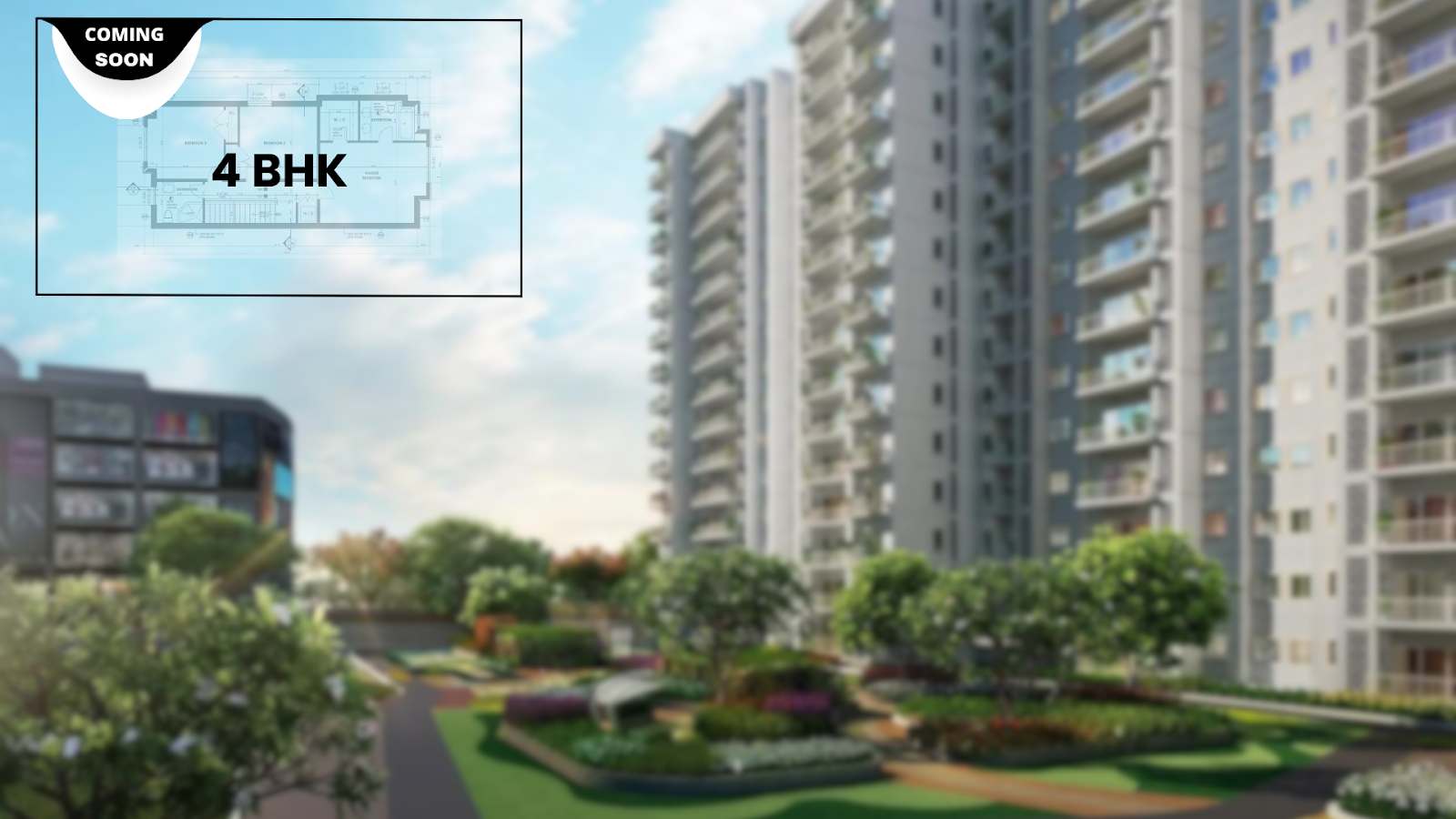 Your dream house with premium 4 BHK apartments provides a feeling of luxury lifestyle.