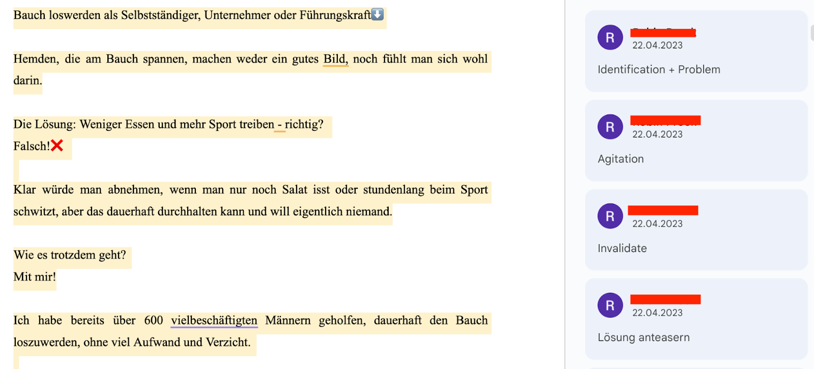 Copywriting lernen, indem man Verkaufstexte analysiert

