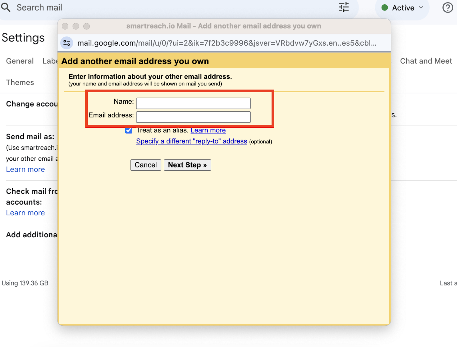 ATT email smtp setting