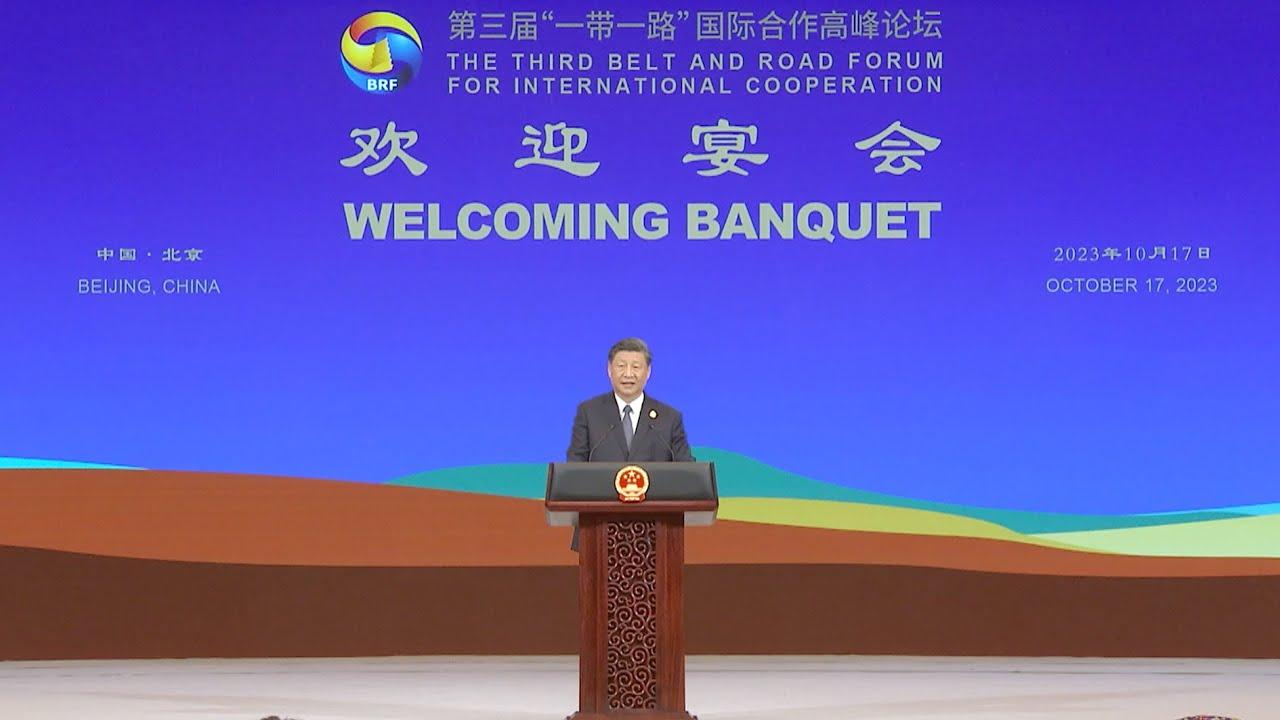 Xi addresses banquet for guests attending third Belt and Road Forum for Int'l Cooperation - YouTube