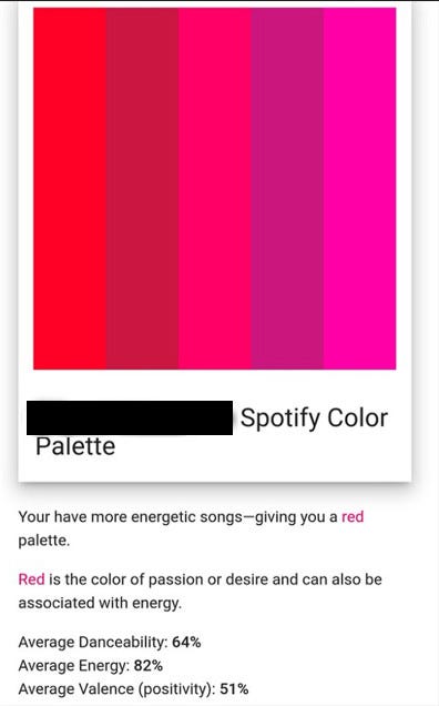 palatea de colores de spotify rojo