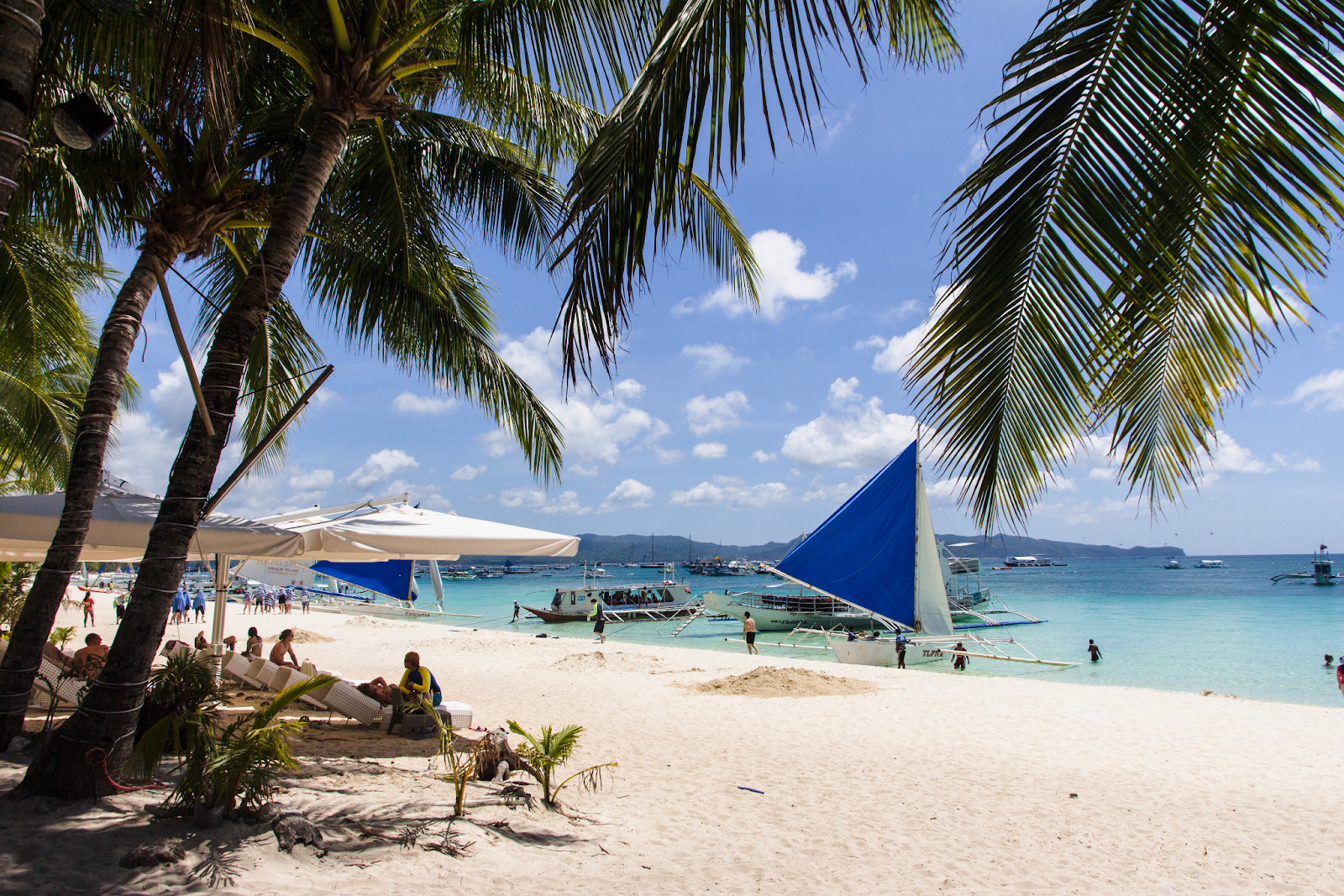 White sand beaches in Boracay