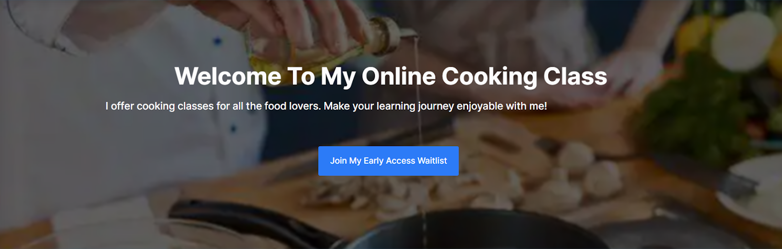 Online cooking website