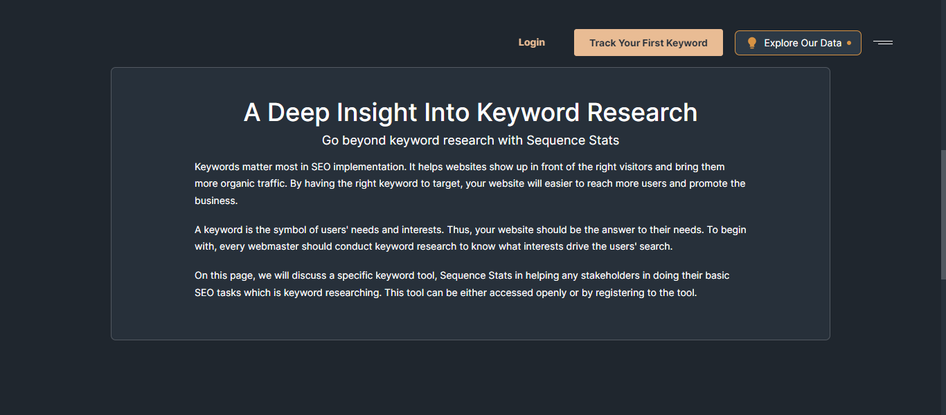 Illustration of Sequence Stat’s product description.