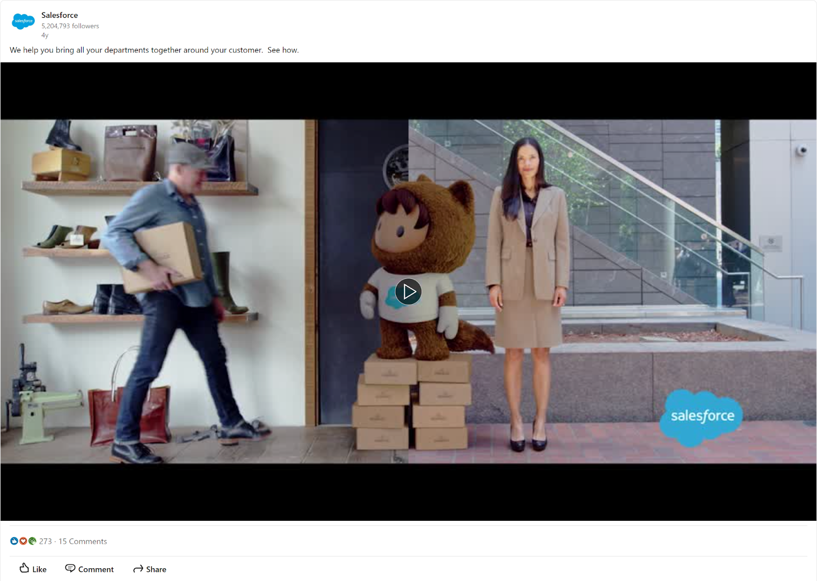 salesforce linkedin video ad example