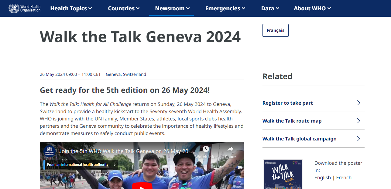 WHO Walk The Talk Geneva 2024 news feature