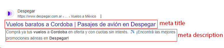 Resultado de búsqueda despegar