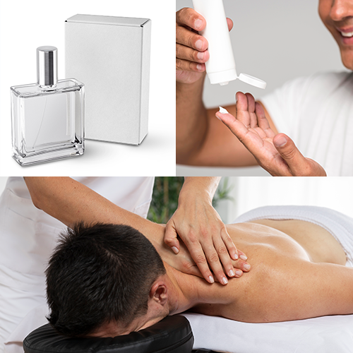 Perfume e massagem