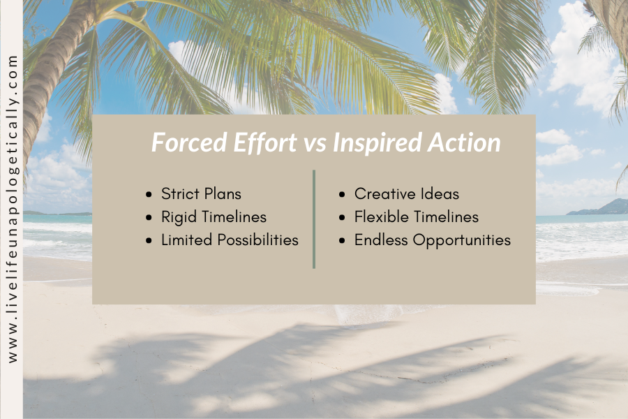 forced effort happens when you believe the manifesting myth that you need to figure out your desires