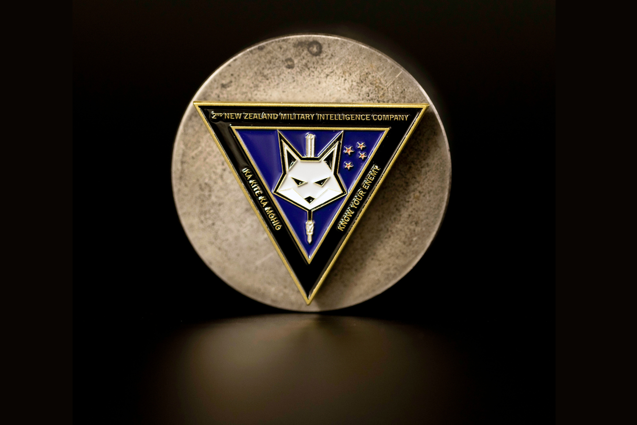 Custom challenge coin for the New Zealand Defence Force