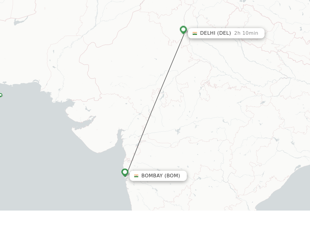 Direct (non-stop) flights from Mumbai to Delhi - schedules - FlightsFrom.com