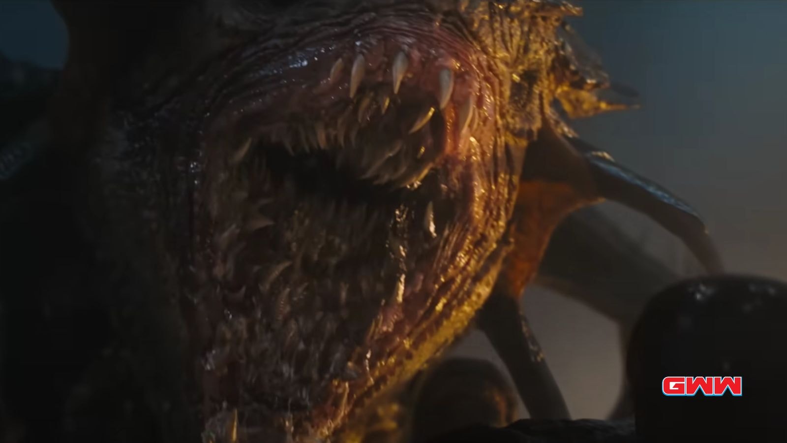 An alien monster with many teeth in Venom: The Last Dance movie