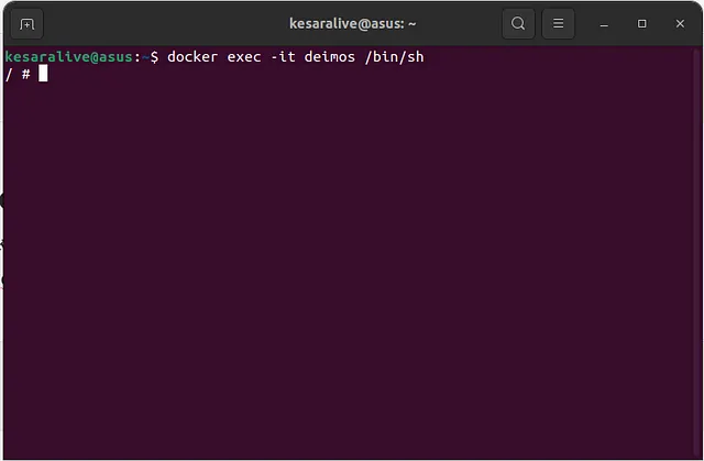 docker exec -it deimos /bin/sh (터미널 4.0)