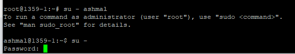 su - command password