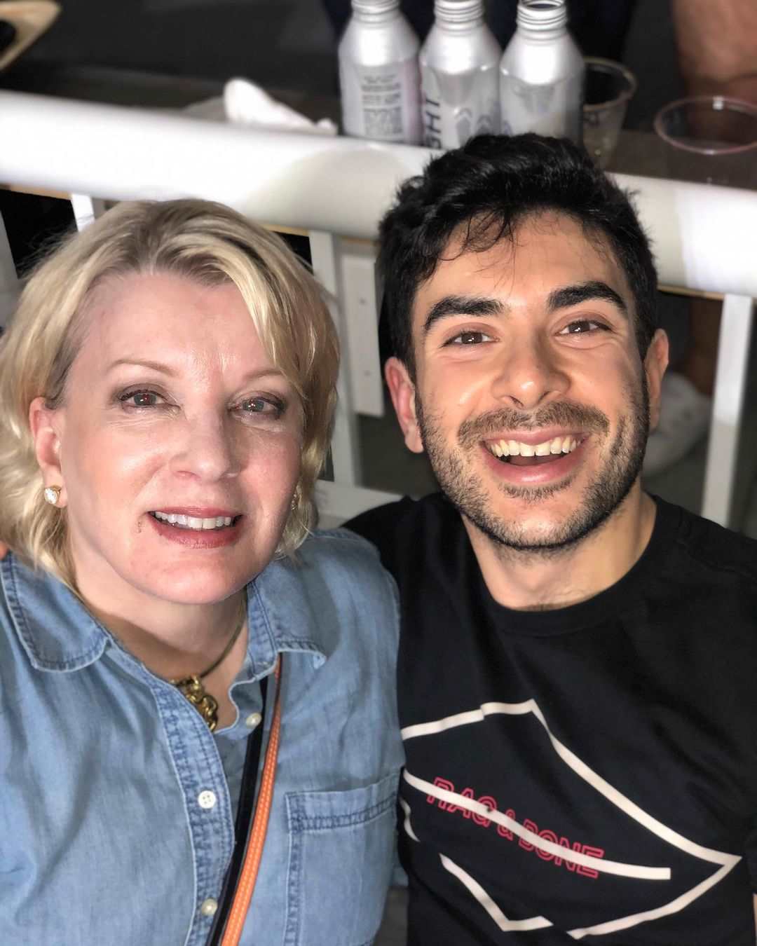 Tony Khan with mother
