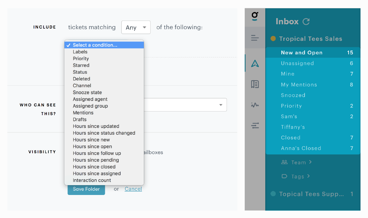 Groove acts as an email forwarding system that funnels inquiries from various channels.