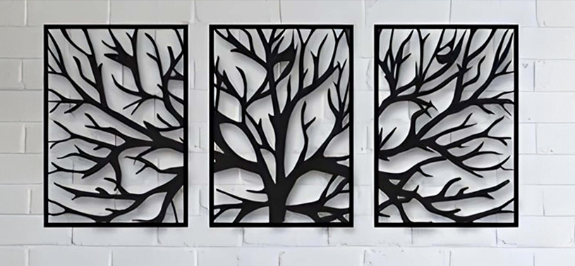 A tree shaped wall decor