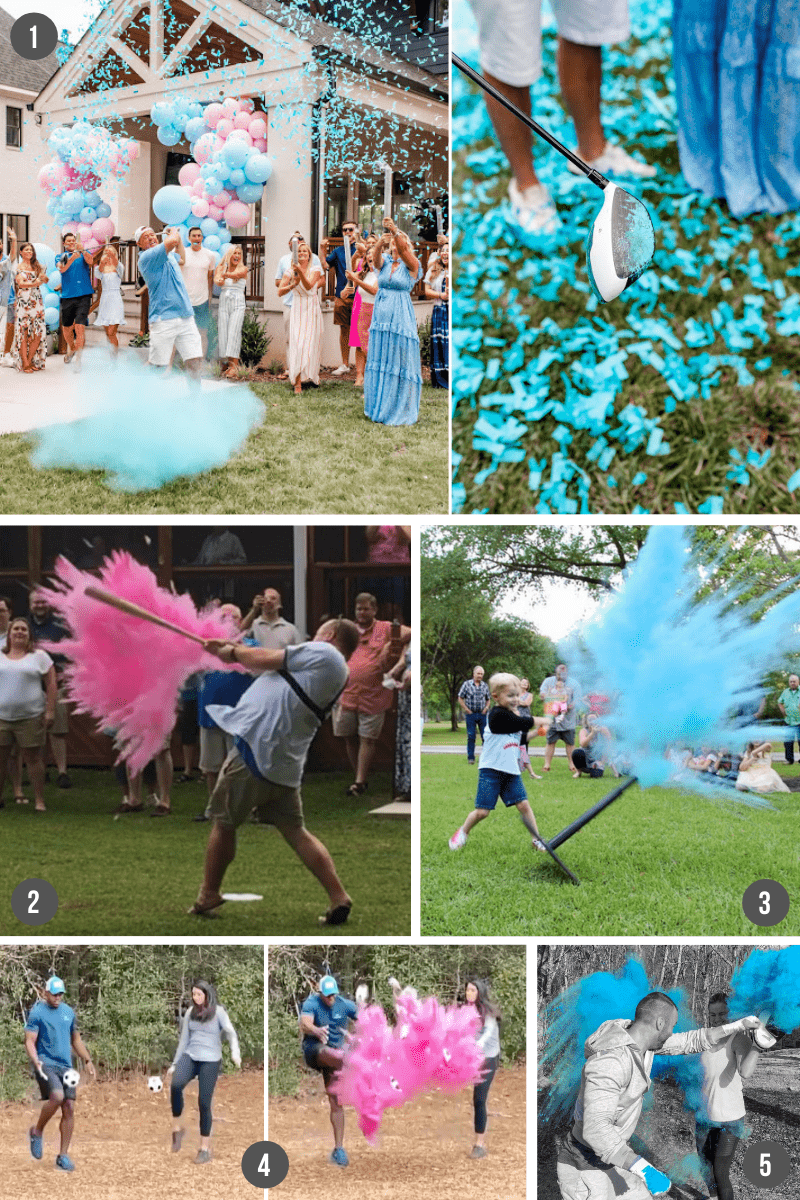 gender reveal with sports & hobbies