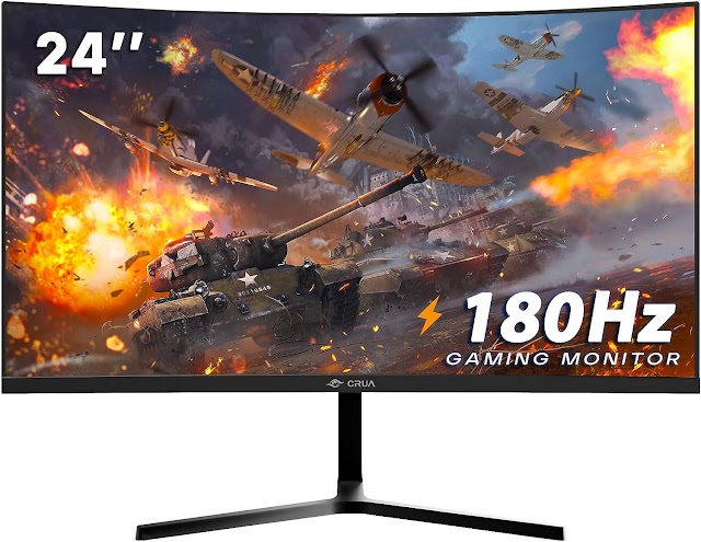 CRUA 24 Inch 144hz/180hz Curved Gaming Monitor – Elevate Your Gaming Experience