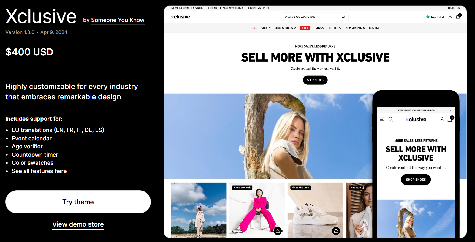 Xclusive - Paid Shopify themes