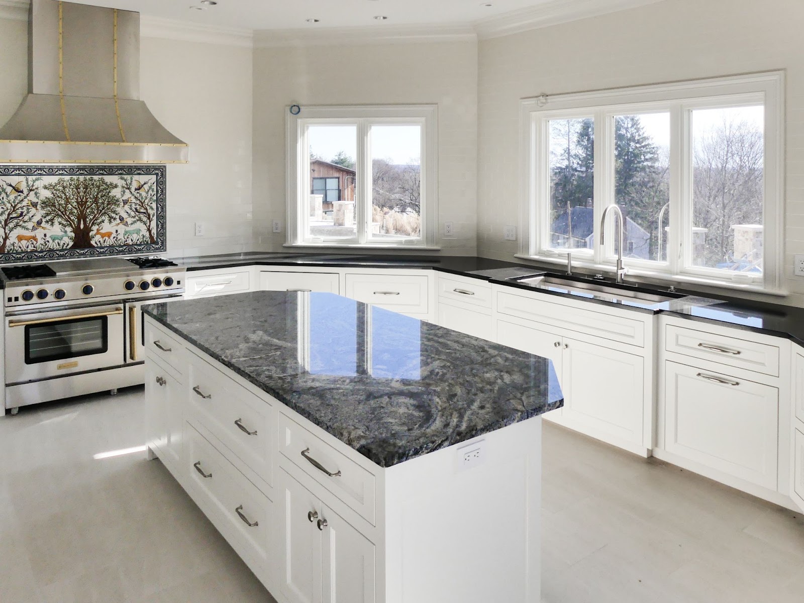 Kitchen remodeling in Cambridge, MA with a large kitchen island